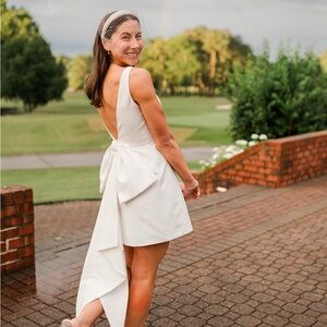 Sachin + Babi White Backless Dress